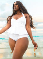 Take Your Time Peplum Halter Swimsuit