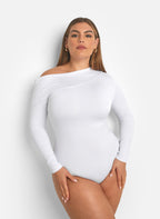 The Nominee Asymmetrical Neckline Bodysuit