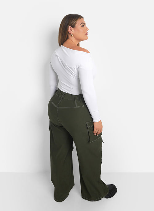 The Nominee Asymmetrical Neckline Bodysuit