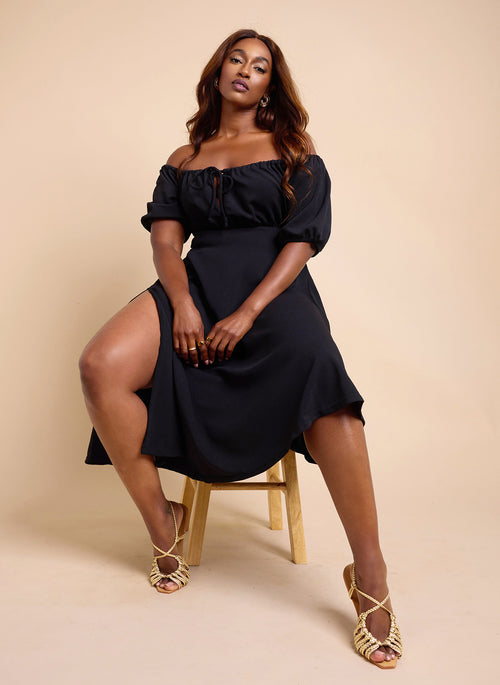 The Right Road Over The Shoulder A-Line Skater Dress