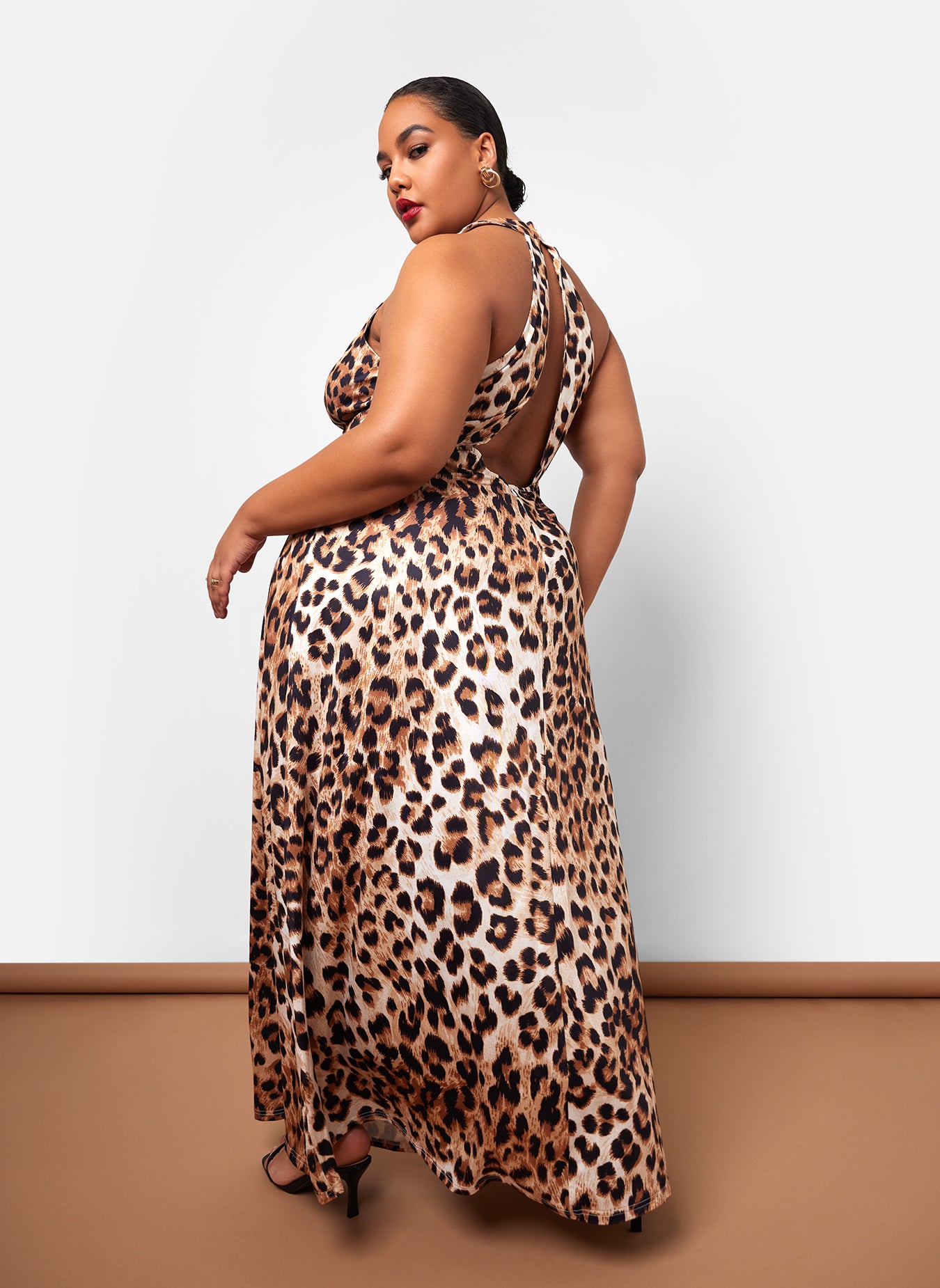 *Pre-Sale* Yasmeen Leopard Open Back Maxi Slip Dress
