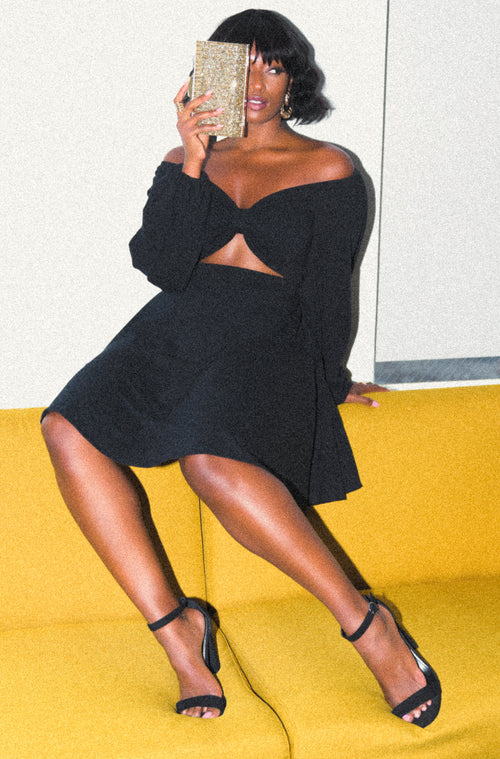 Puff Sleeve Skater Mini Dress