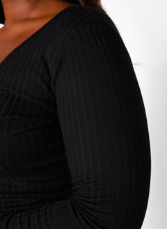 Already Yours Adjustable Ruched Front Midi Bodycon Dress - Black