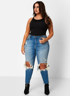 Black Essential Halter Neck Bodysuit Plus Sizes