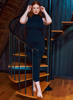 Black Mae Ribbed Sleeveless Maxi Dress Plus Sizes