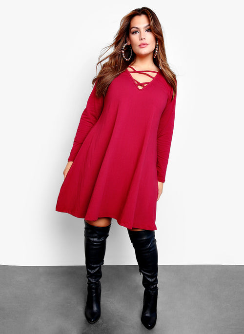 Catch Up Shift Cotton Mini Dress