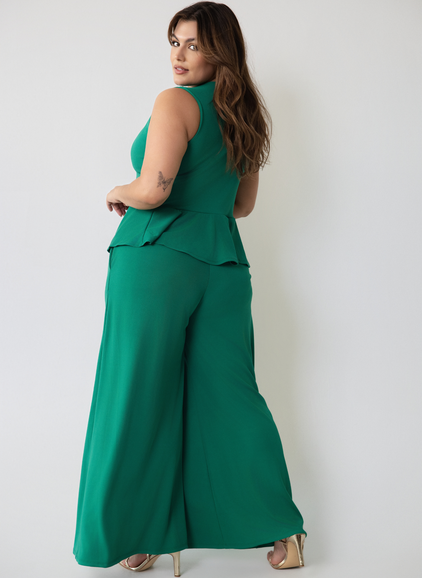 Carina Front Tie Peplum Top