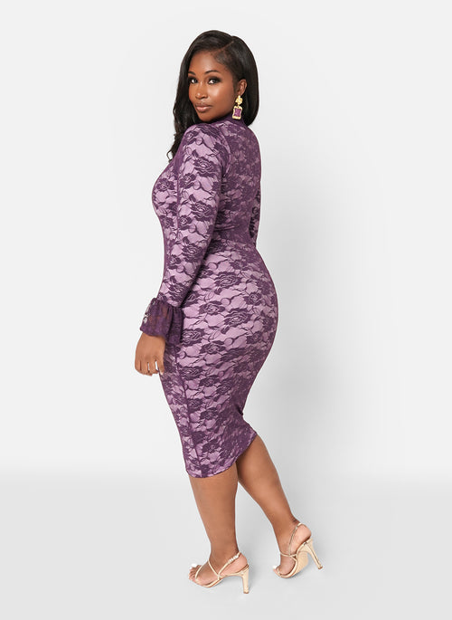 Faith Lace Midi Dress