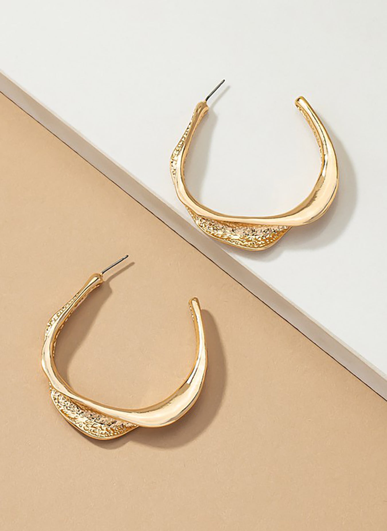 Twisted Metal Hoop Earrings