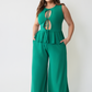 Carina Front Tie Peplum Top