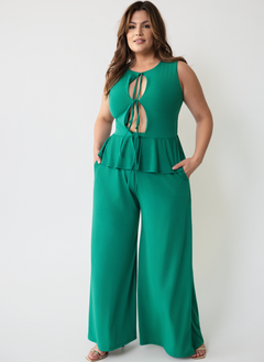 Carina Front Tie Peplum Top