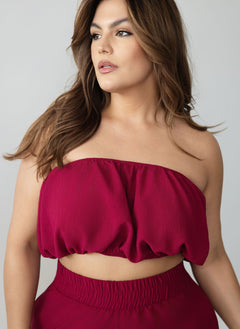 Helly Oversized Kimono Sleeve Blouse w. Tube Top