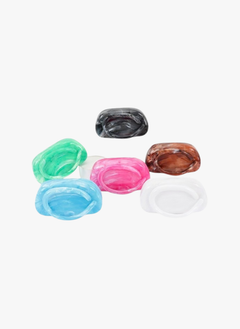 Marble Tonal Handle Box Clutch