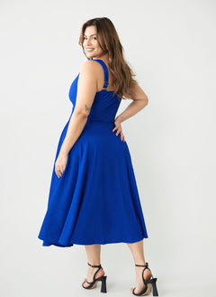 Nylah Dropped Waist Midi Dress