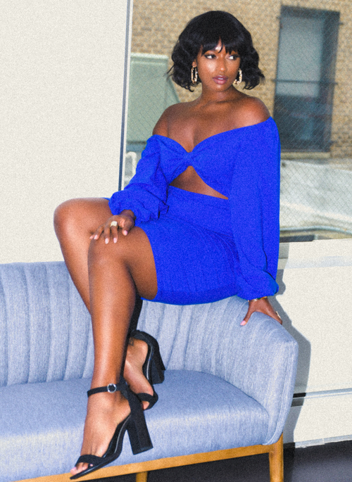 Puff Sleeve Bodycon Mini Dress