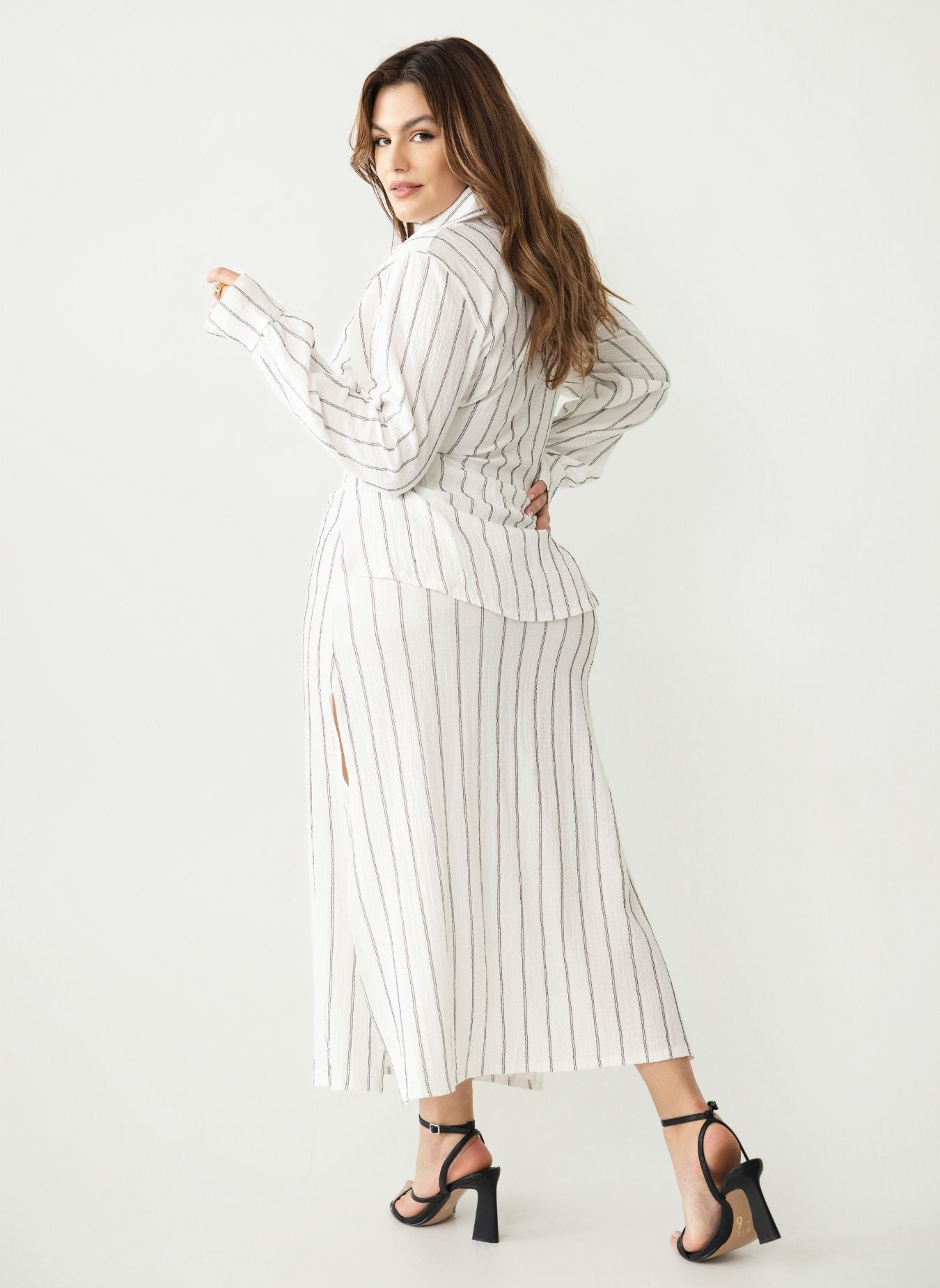 Miranda A-Line Maxi Skirt w. Side Slits