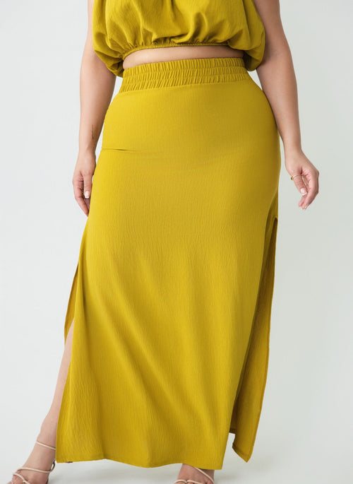 Lily A Line Maxi Skirt w. Slits