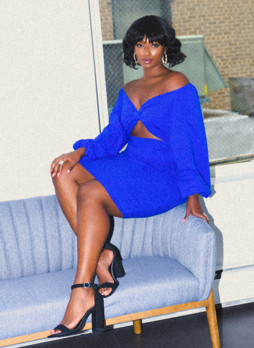 Puff Sleeve Bodycon Mini Dress