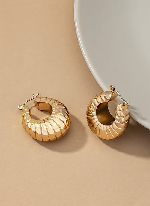 Clam Shell Hoop Earrings