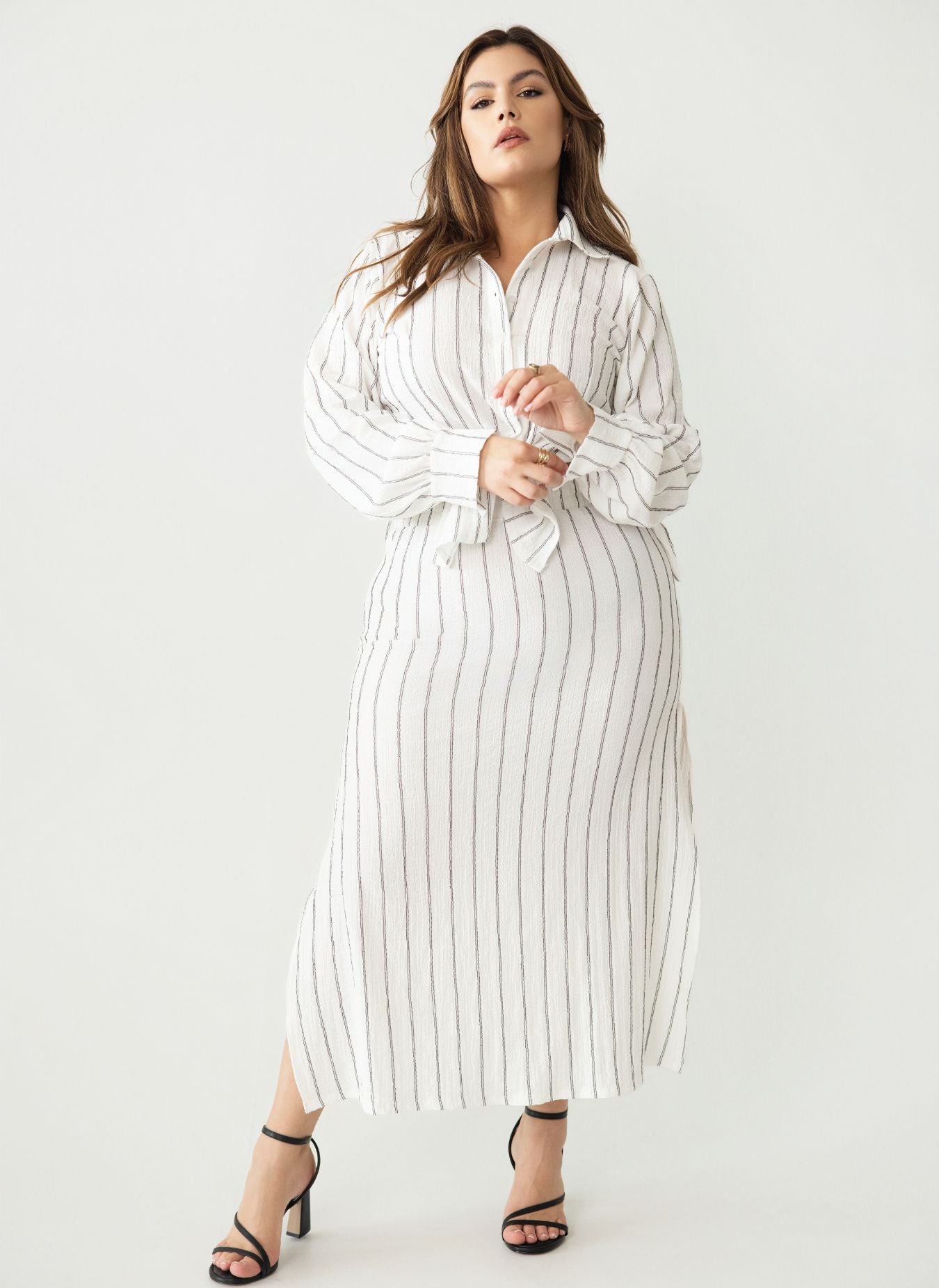 Miranda A-Line Maxi Skirt w. Side Slits