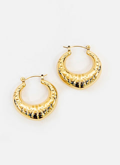 Croissant 14k Gold Plated Earrings