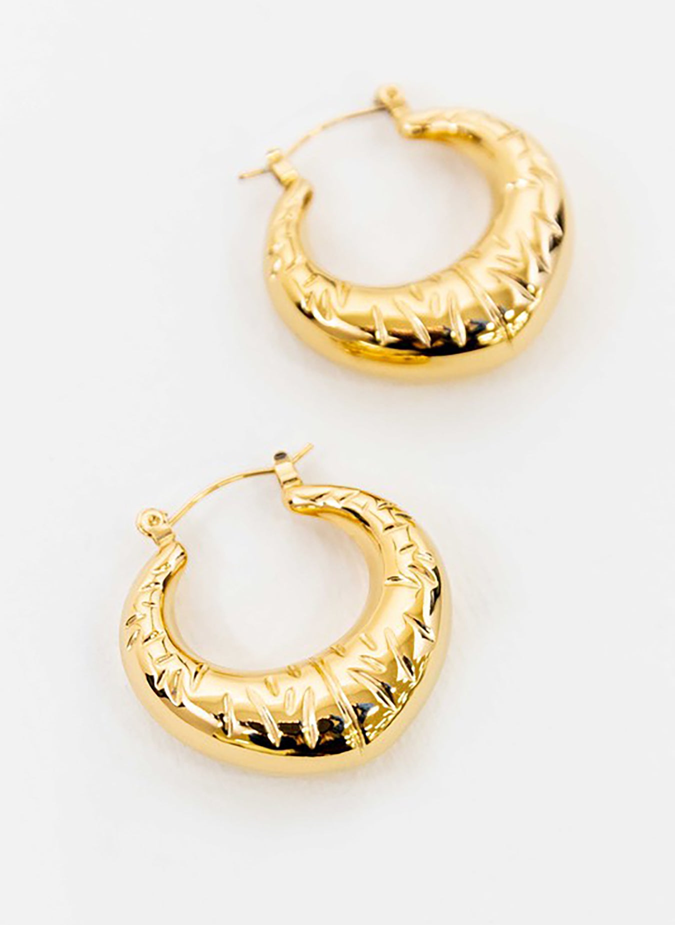 Croissant 14k Gold Plated Earrings