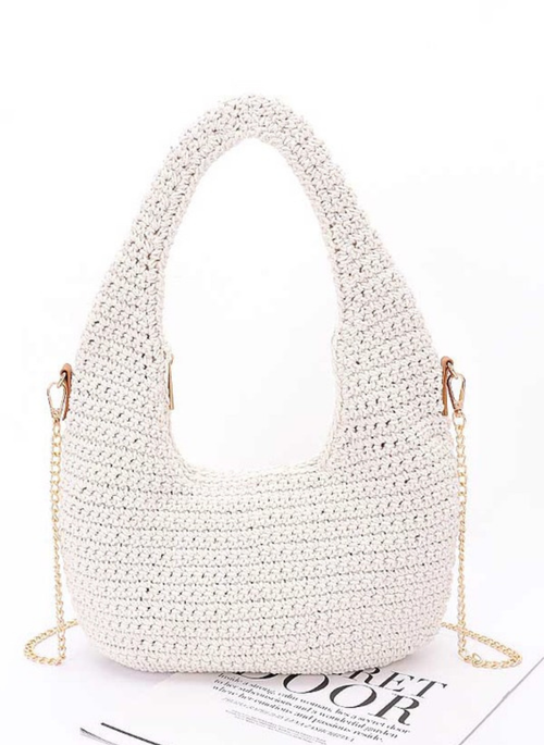 Cotton Woven Shoulder Bag