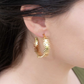 Leaf Wreath Hoop Earrings