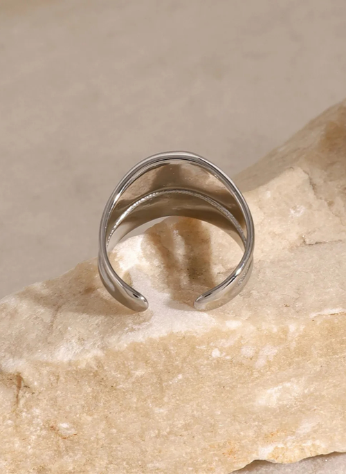 Stainless Steel Double-Layered Ring