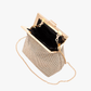 Top Handle Rhinestone Soft Clutch Bag