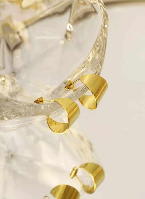 18K Gold-Plated Stud Earrings