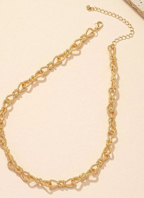 18K Gold-Plated Chain Link Necklace