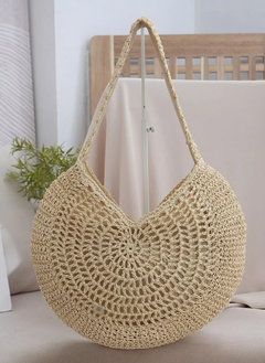 Round Woven Shoulder Bag