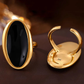 Drip Elliptical Open Ring
