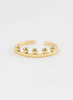 14K Gold Plated Adjustable Ring - Gold