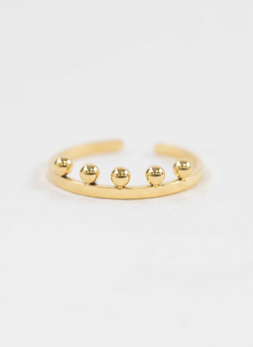 14K Gold Plated Adjustable Ring - Gold