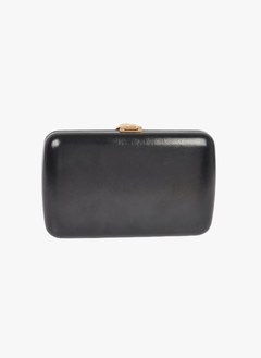 Gold Clasp Metallic Box Clutch