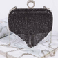 Fringe Rhinestone Convertible Clutch Bag