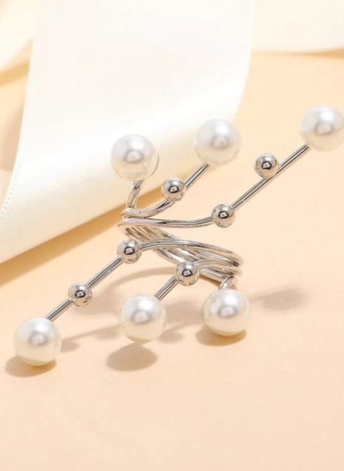 Alloy Pearl Bypass Ring