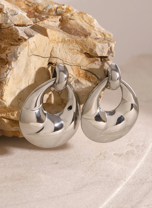 Stainless Steel Teardrop Shape Earrings
