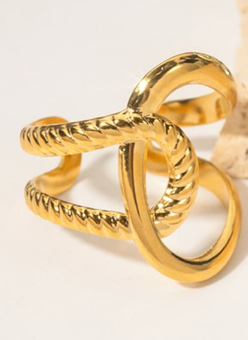 Modern Copper Open Ring