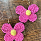 Straw Flower Earrings