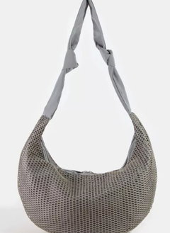 Fame Textured Mesh Knot Shoulder Bag