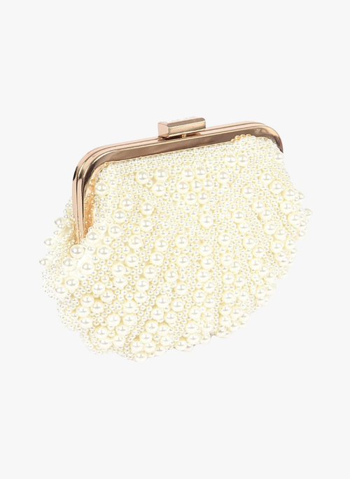 Faux Pearl Iconic Clutch Bag