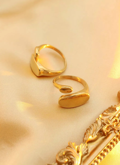 18K Gold-Plated Bypass Ring
