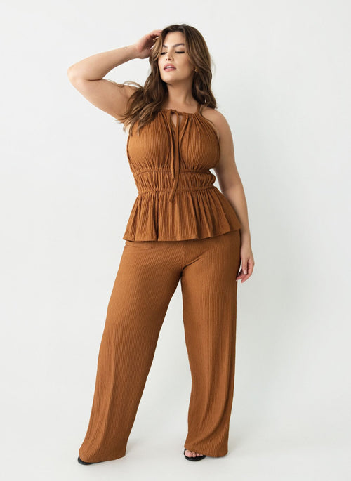Jianna Peplum Elastic Waist Top