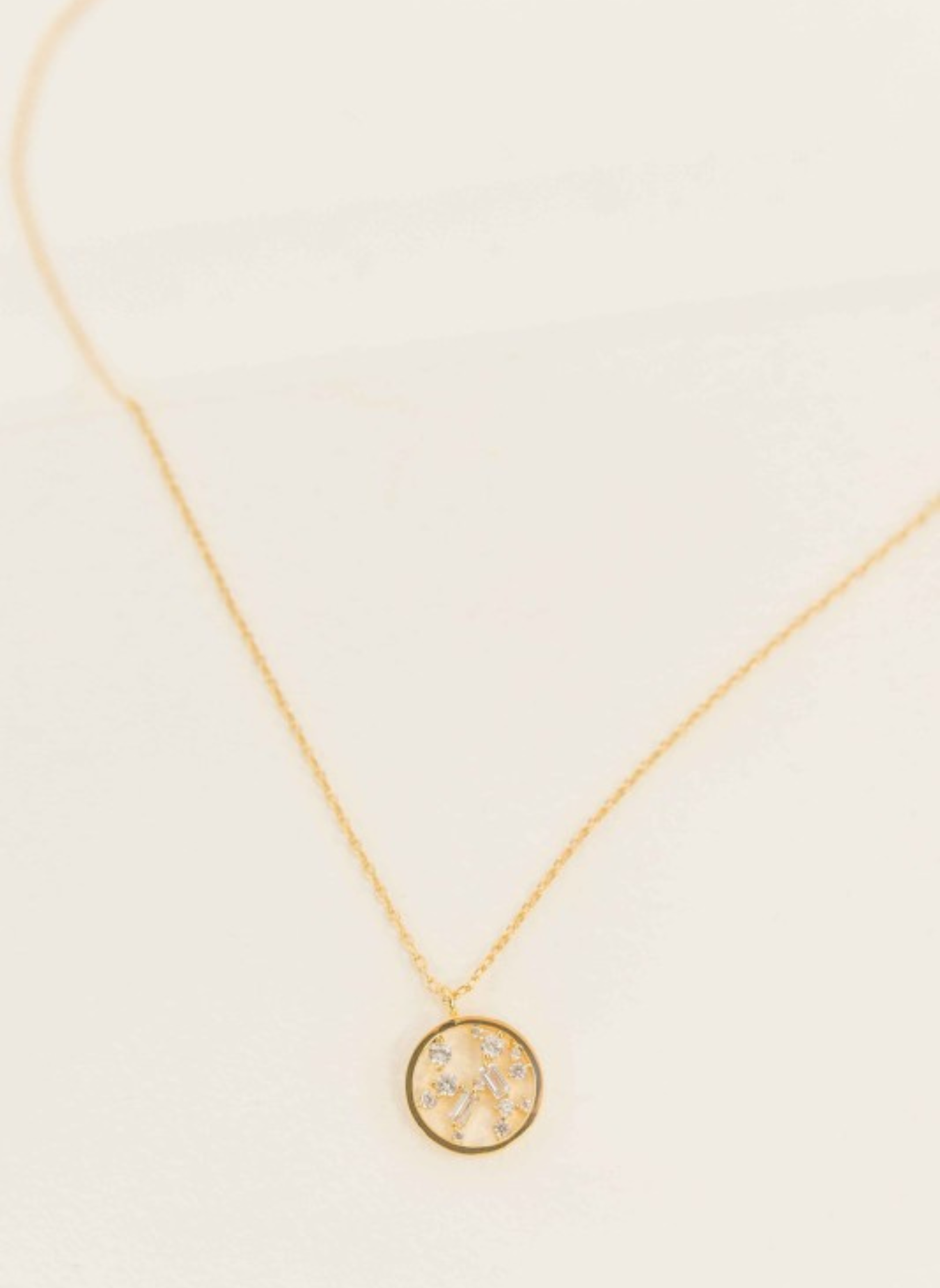 18K Gold Plated Stone Necklace