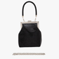 Top Handle Rhinestone Soft Clutch Bag