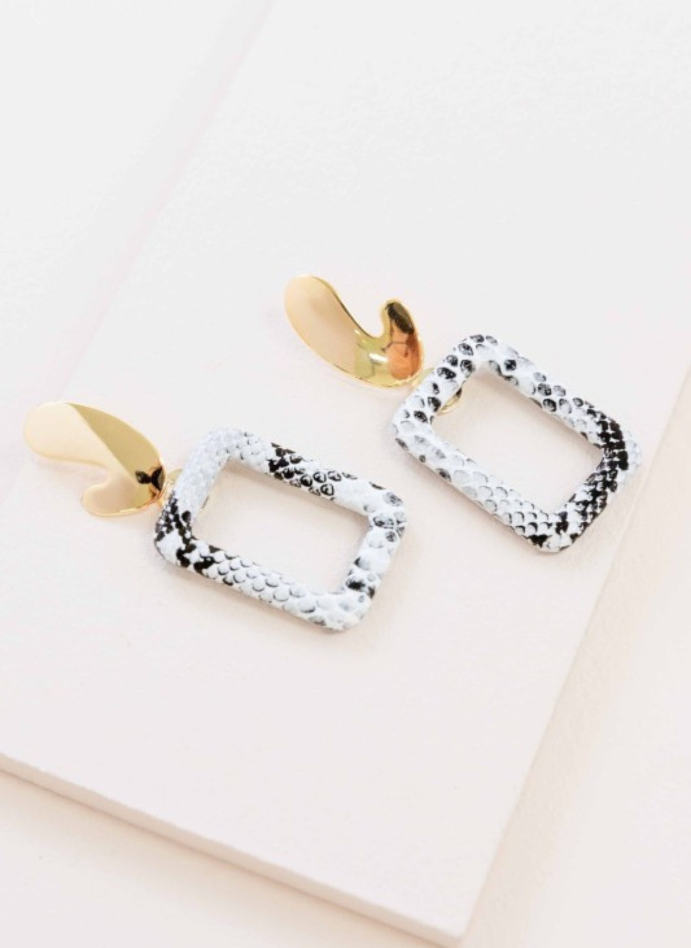 Night Out Dangle Earrings (14K) | White