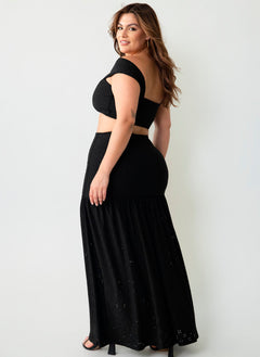 Naomi Eyelet Crop Top & Ruched Skirt Set